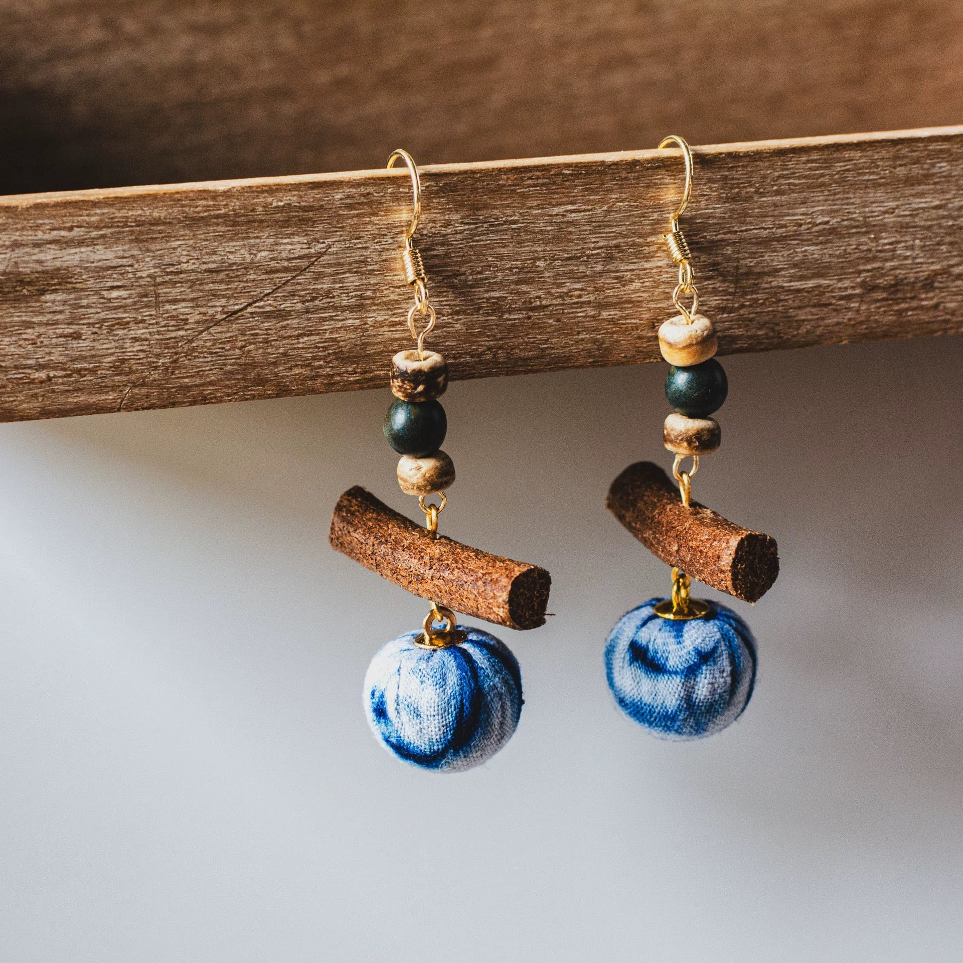Chinese tie-dye earrings