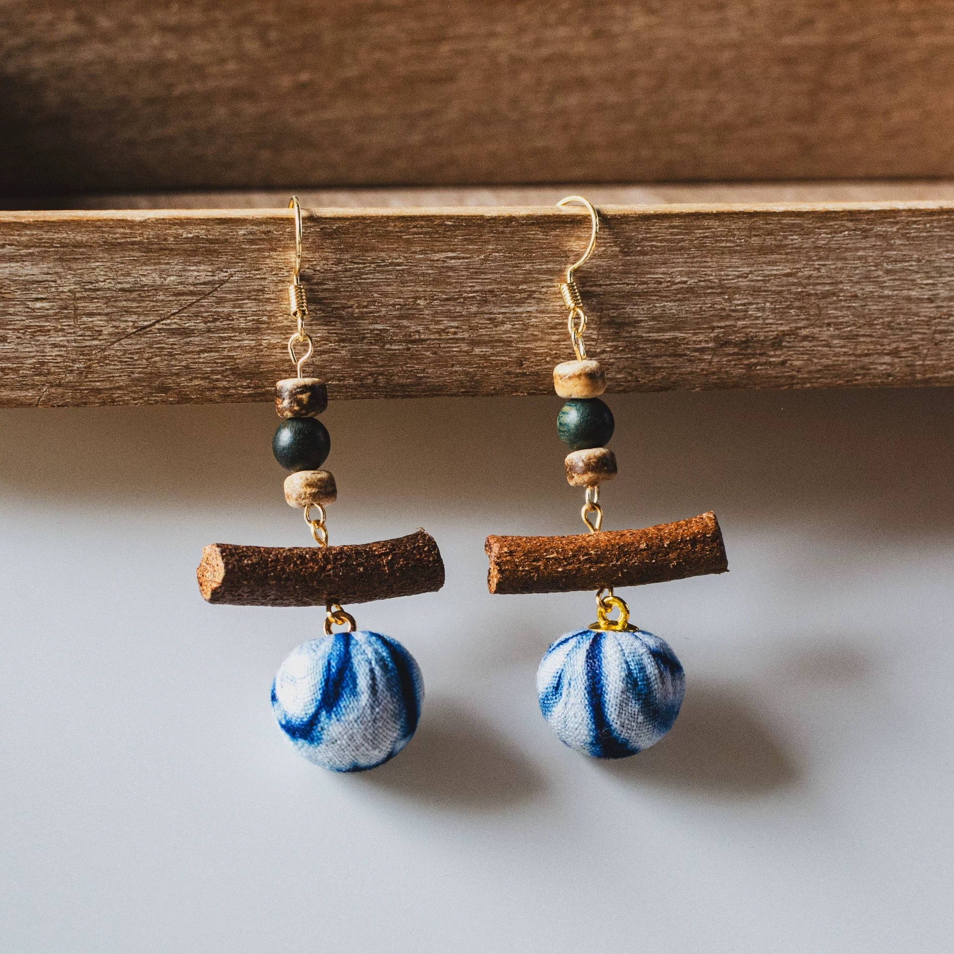 Chinese tie-dye earrings