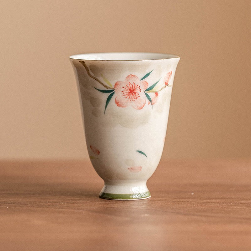 Peach Blossom Ceramic Cup