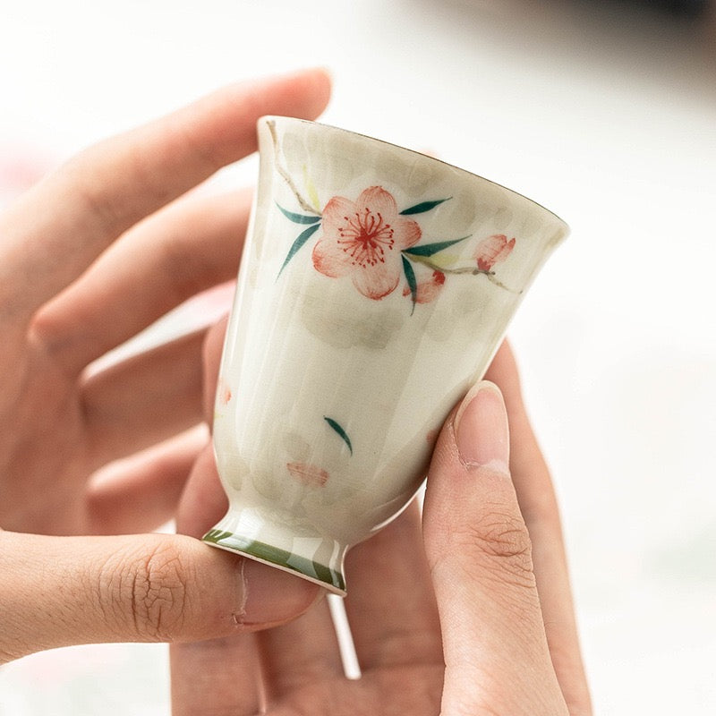 Peach Blossom Ceramic Cup