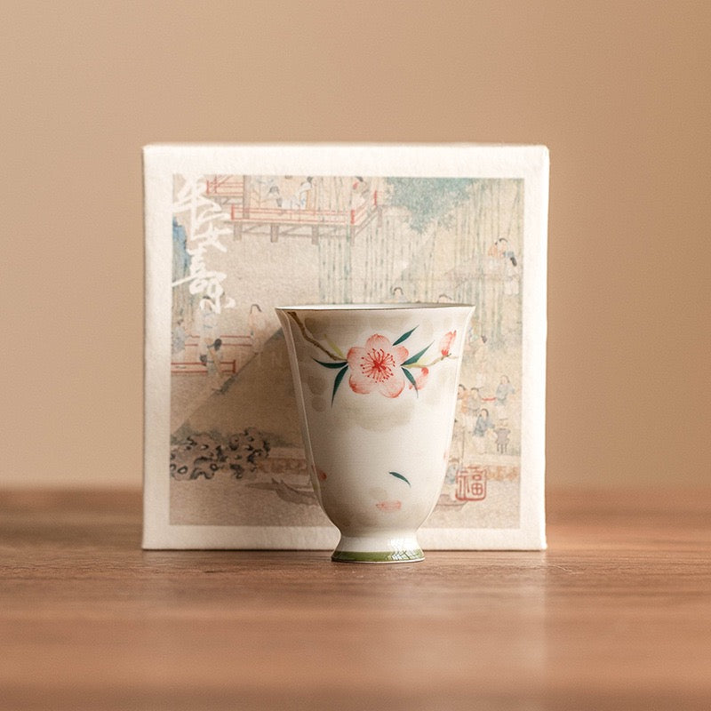 Peach Blossom Ceramic Cup