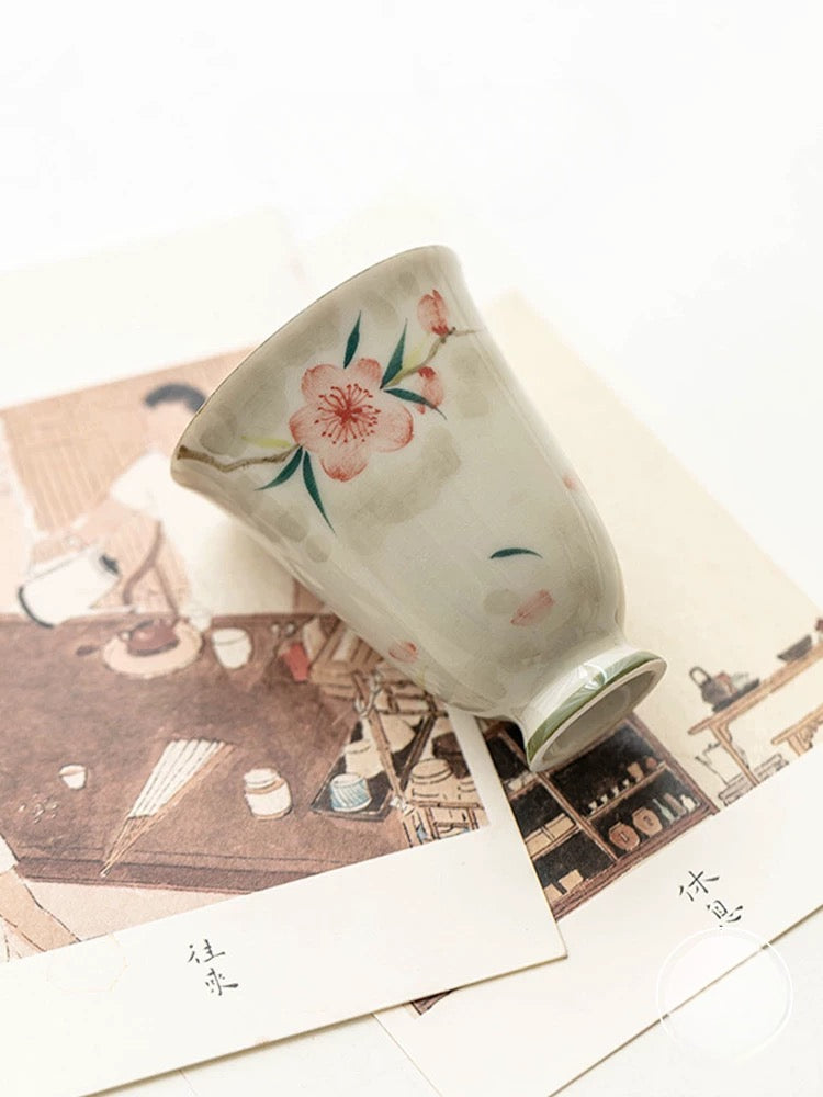 Peach Blossom Ceramic Cup