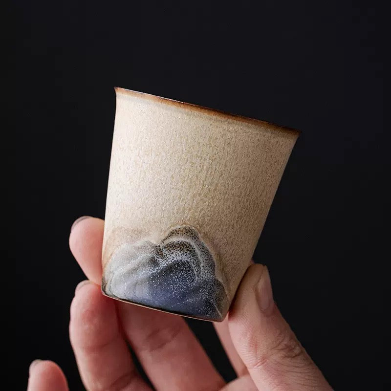 Mountain ceramics tea cup