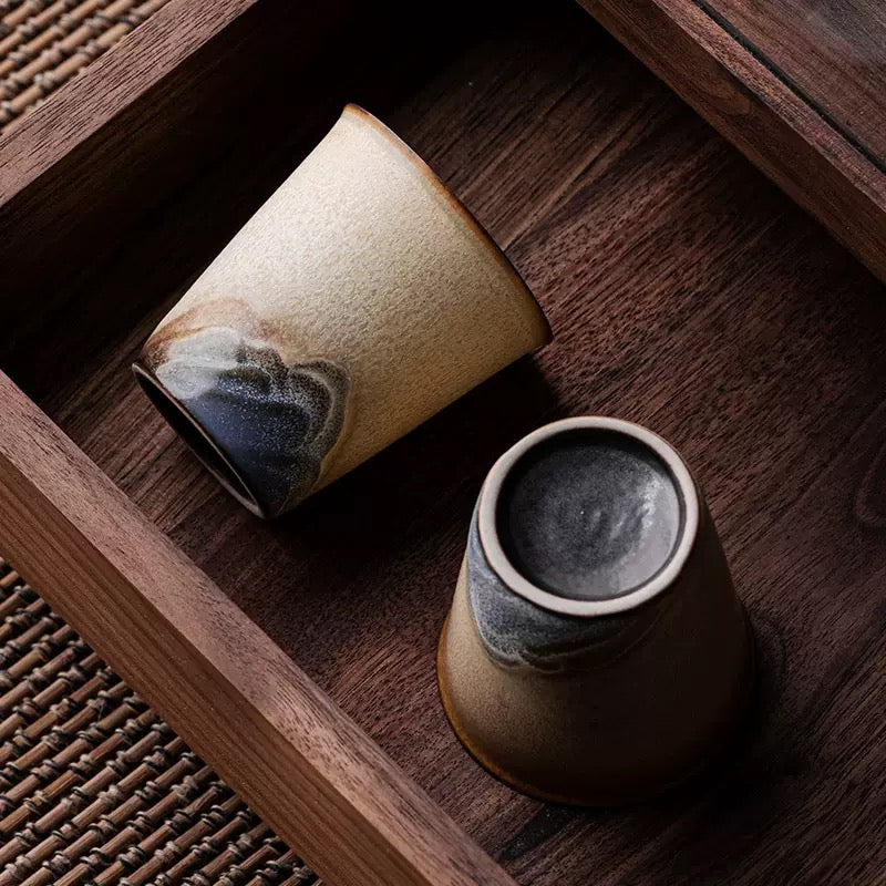 Mountain ceramics tea cup