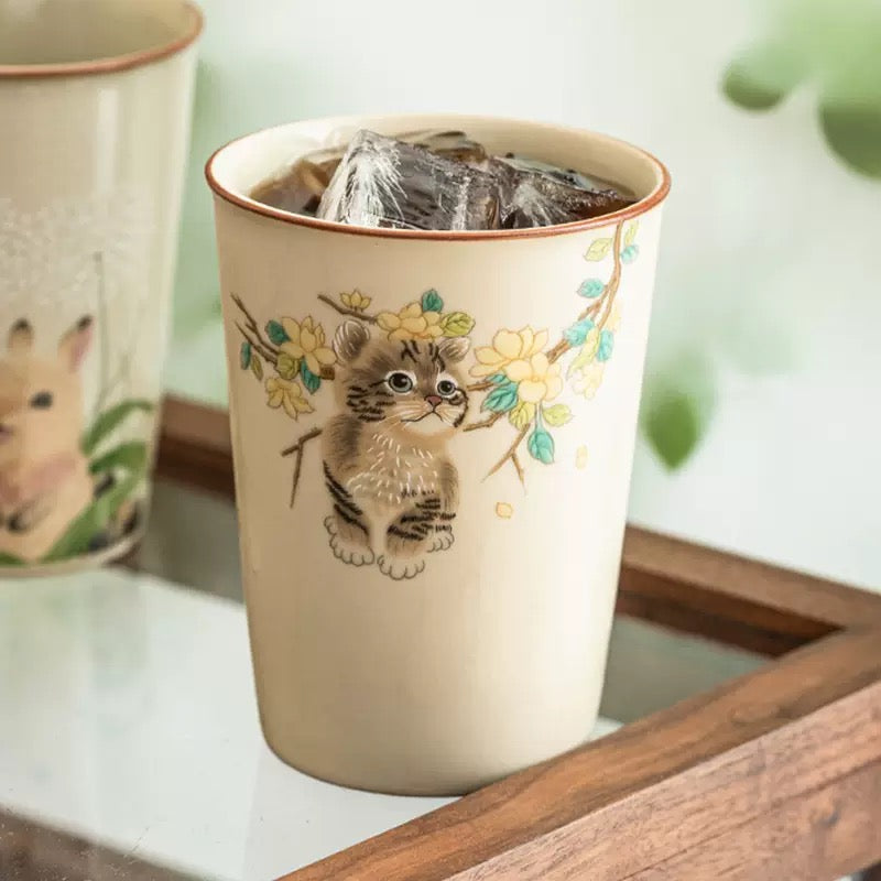 Cute Cat Ceramic Coke Cup