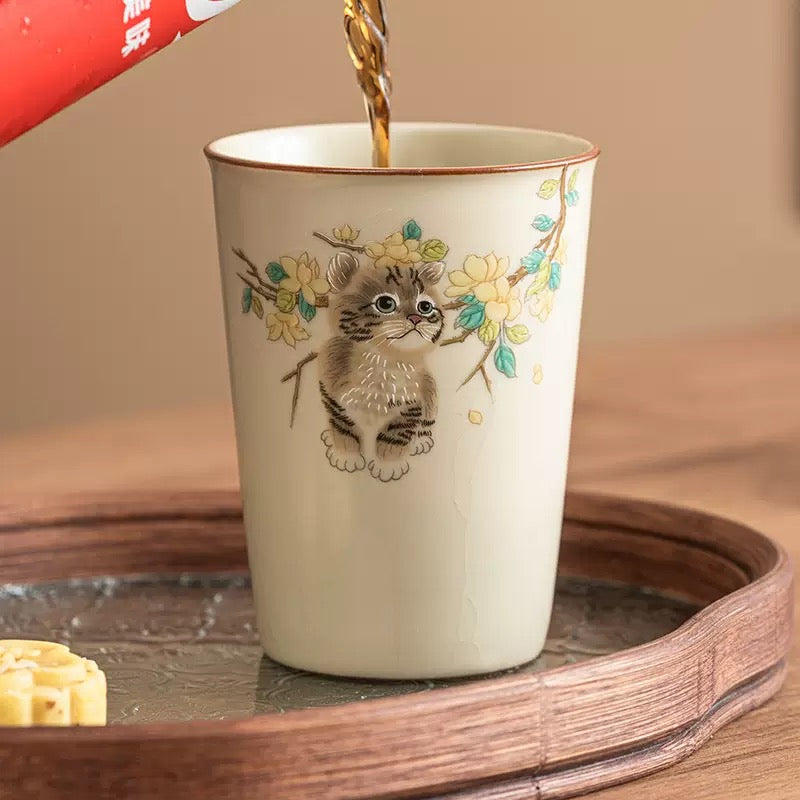 Cute Cat Ceramic Coke Cup