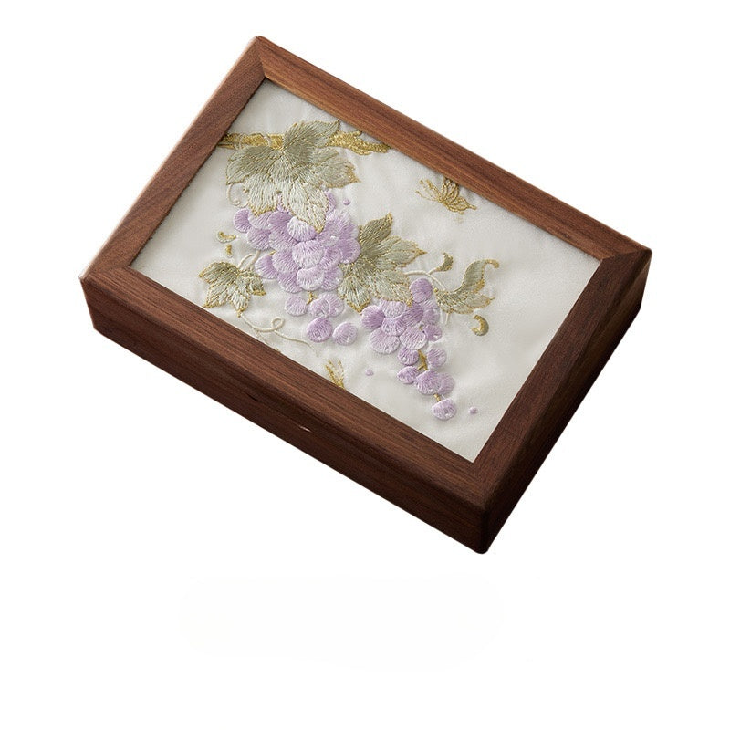 Embroidered jewelry box