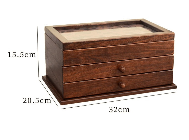 Natural textured carved jewelry box