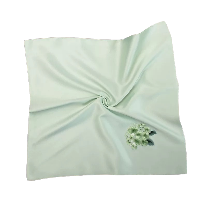 Embroidered silk handkerchief