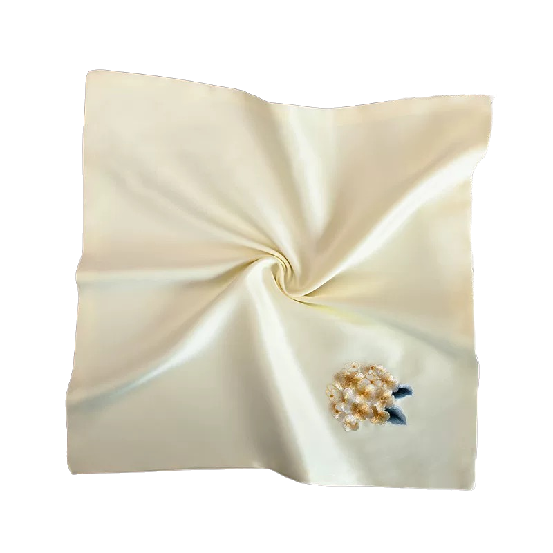 Embroidered silk handkerchief