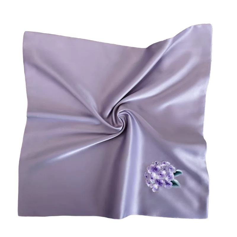 Embroidered silk handkerchief