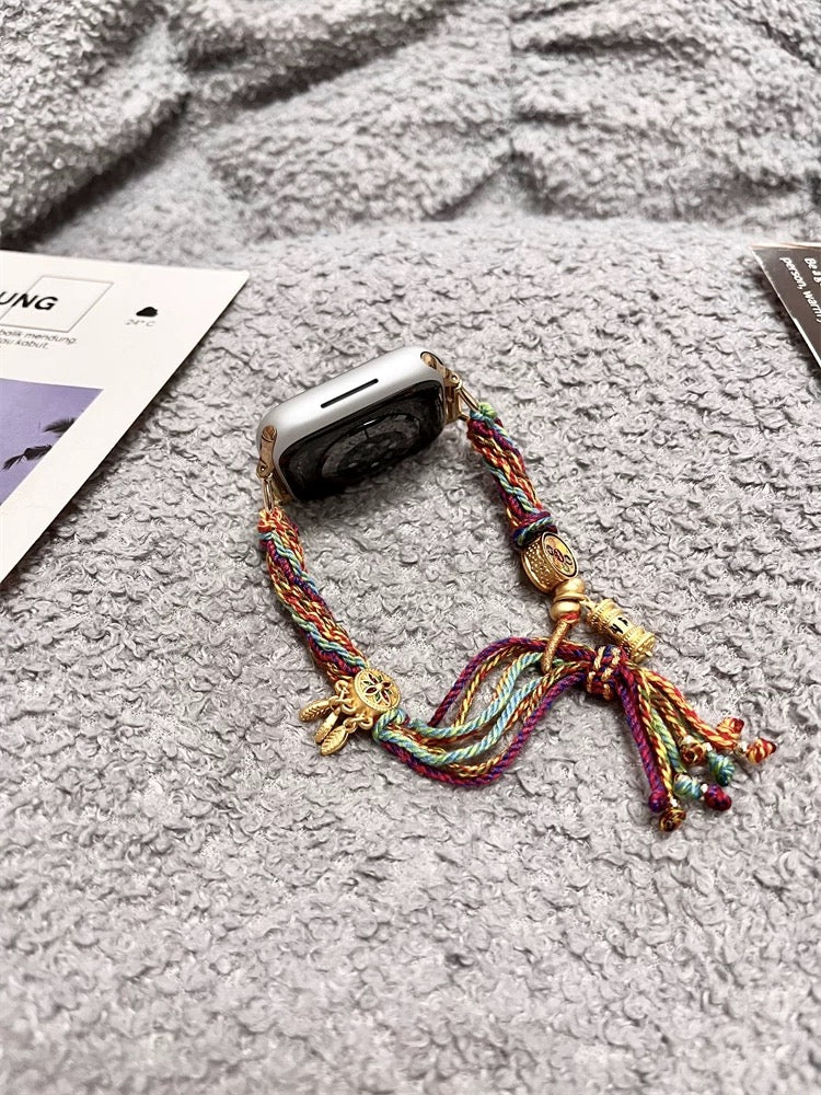 Apple watch(Multicolor braided rope)