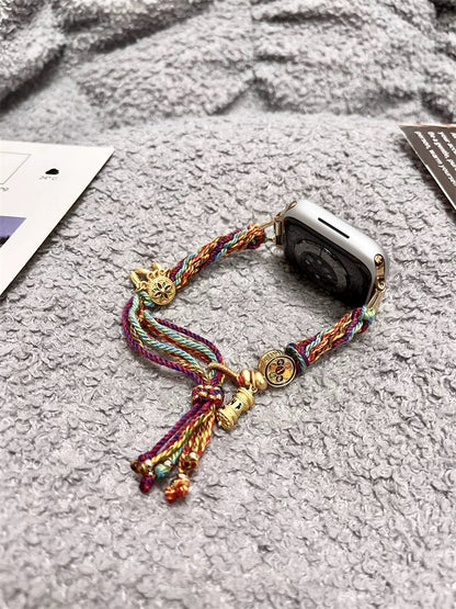 Apple watch(Multicolor braided rope)