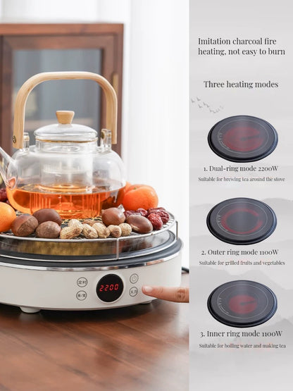 Electric ceramic stove for roasting tea