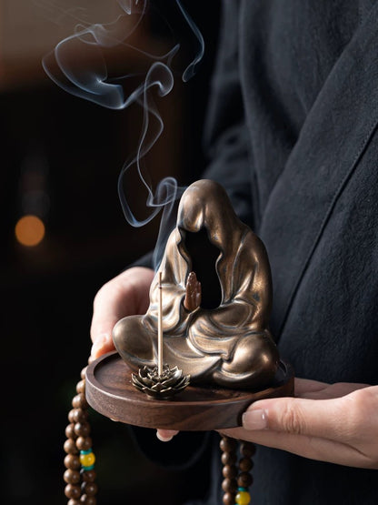 Ceramic formless Buddha incense burner