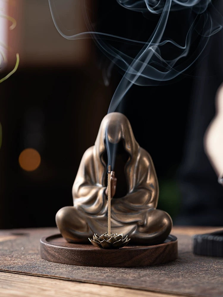 Ceramic formless Buddha incense burner