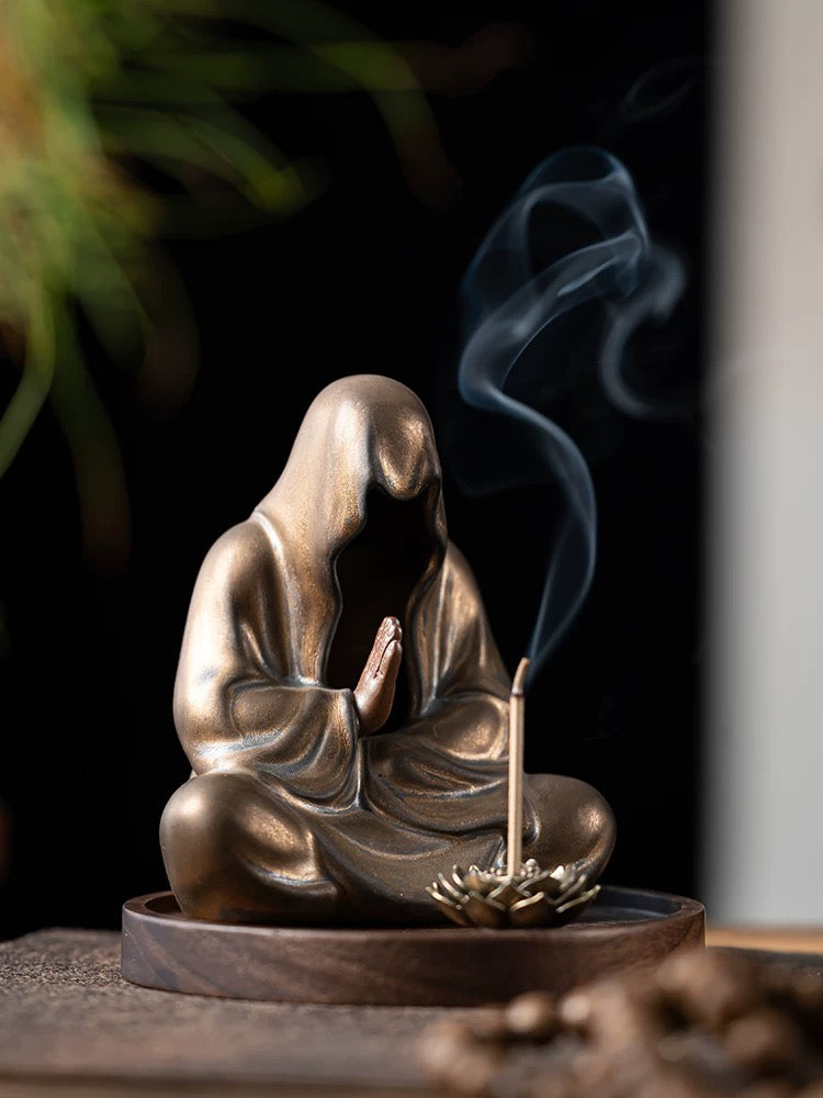 Ceramic formless Buddha incense burner