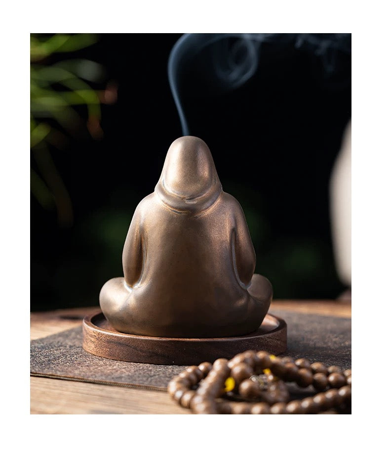 Ceramic formless Buddha incense burner