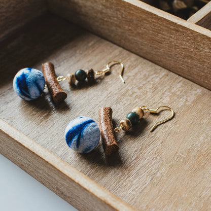 Chinese tie-dye earrings