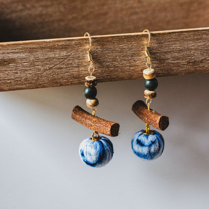 Chinese tie-dye earrings