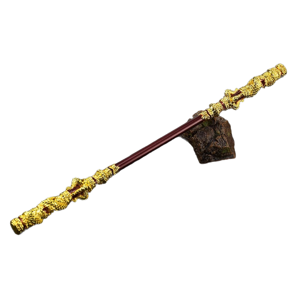 Black Myth Wukong Game Peripheral Ornaments Gold Band Metal Toy Model