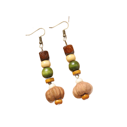 Retro natural plant earrings