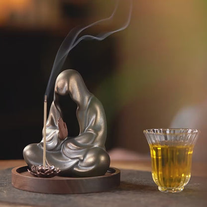 Ceramic formless Buddha incense burner